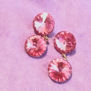 Pink Crystal Earrings
